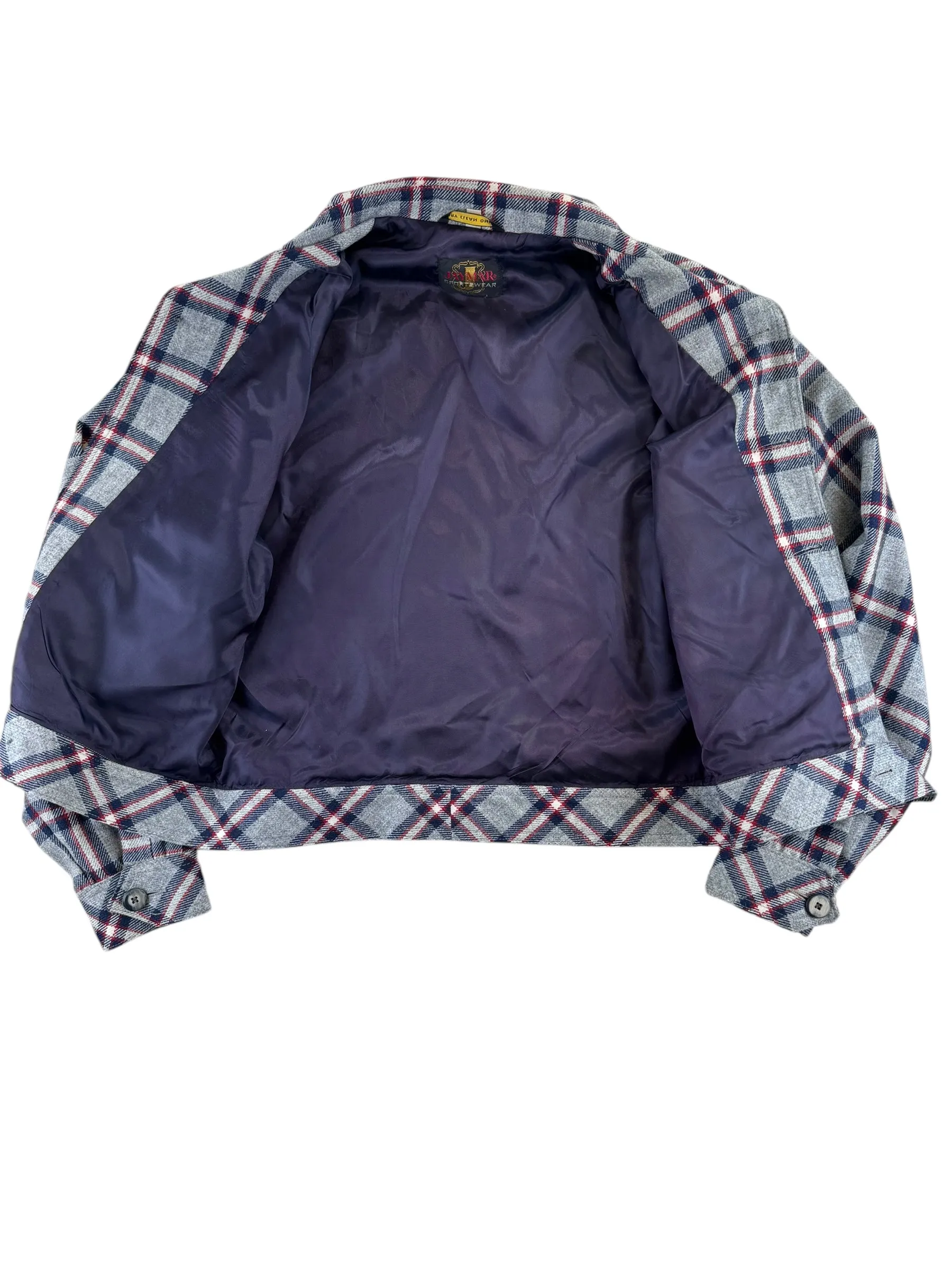 1970s Jaymar Wool Plaid Jacket M