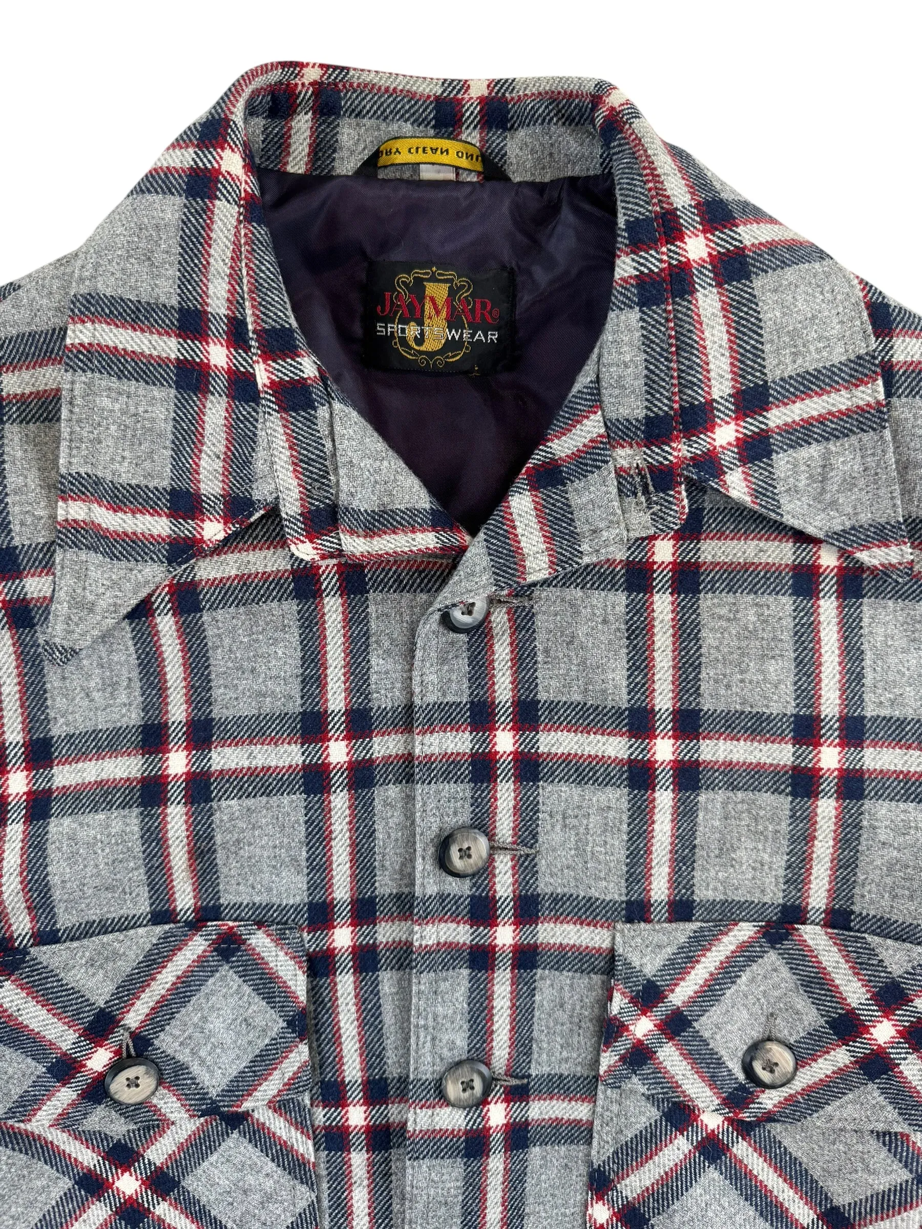 1970s Jaymar Wool Plaid Jacket M