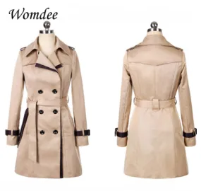 Autumn Winter Women Slim Casual Trench Coats Female 2018 New Korean Clothes Pockets Windbreaker Coat Outwear with Belt