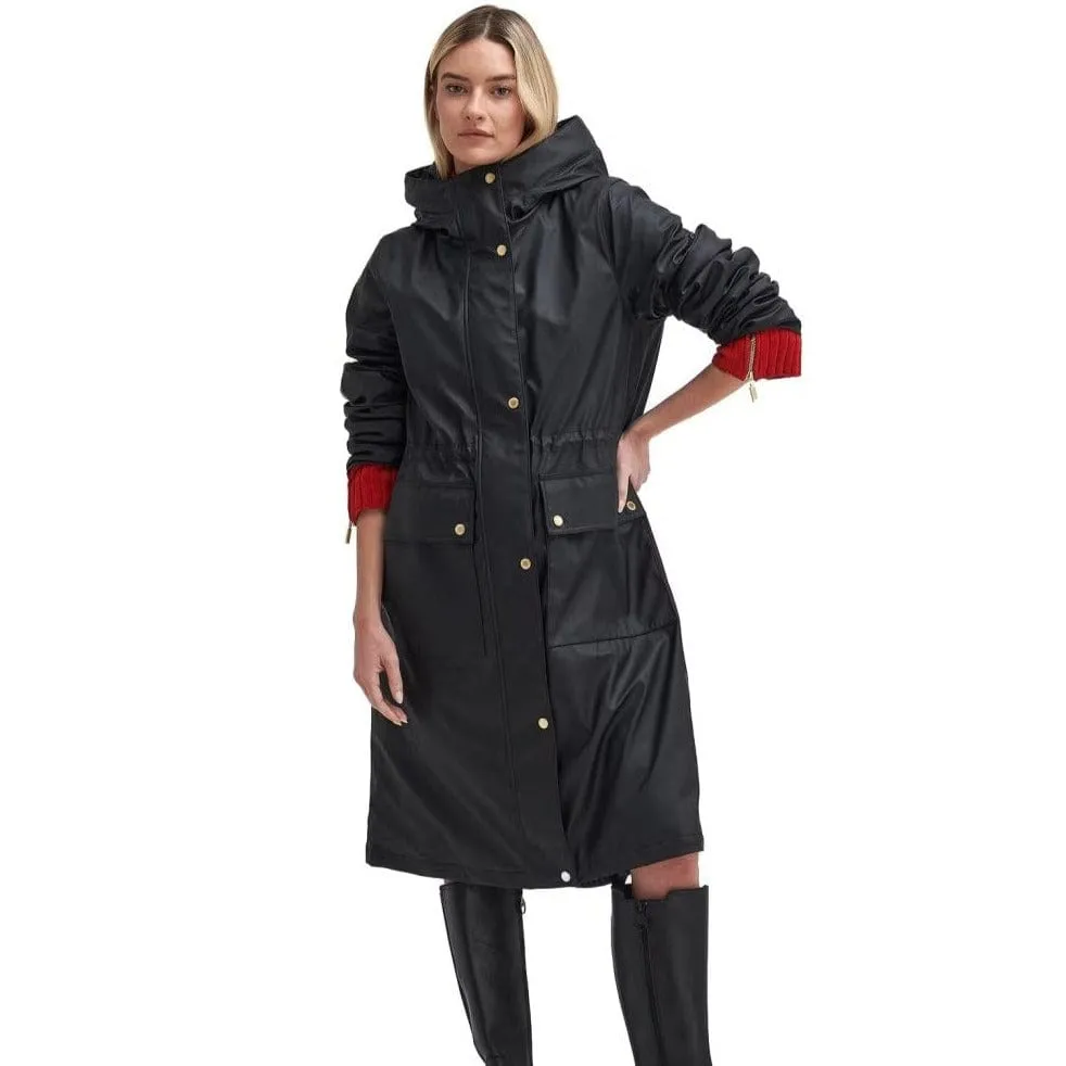 Barbour International Wyatt Showerproof Trench Coat In Black