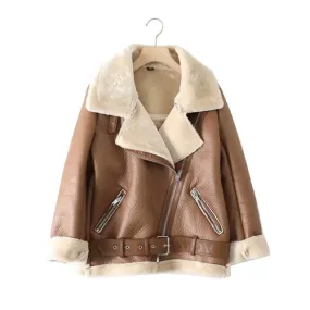 BROWN BIKER JACKET