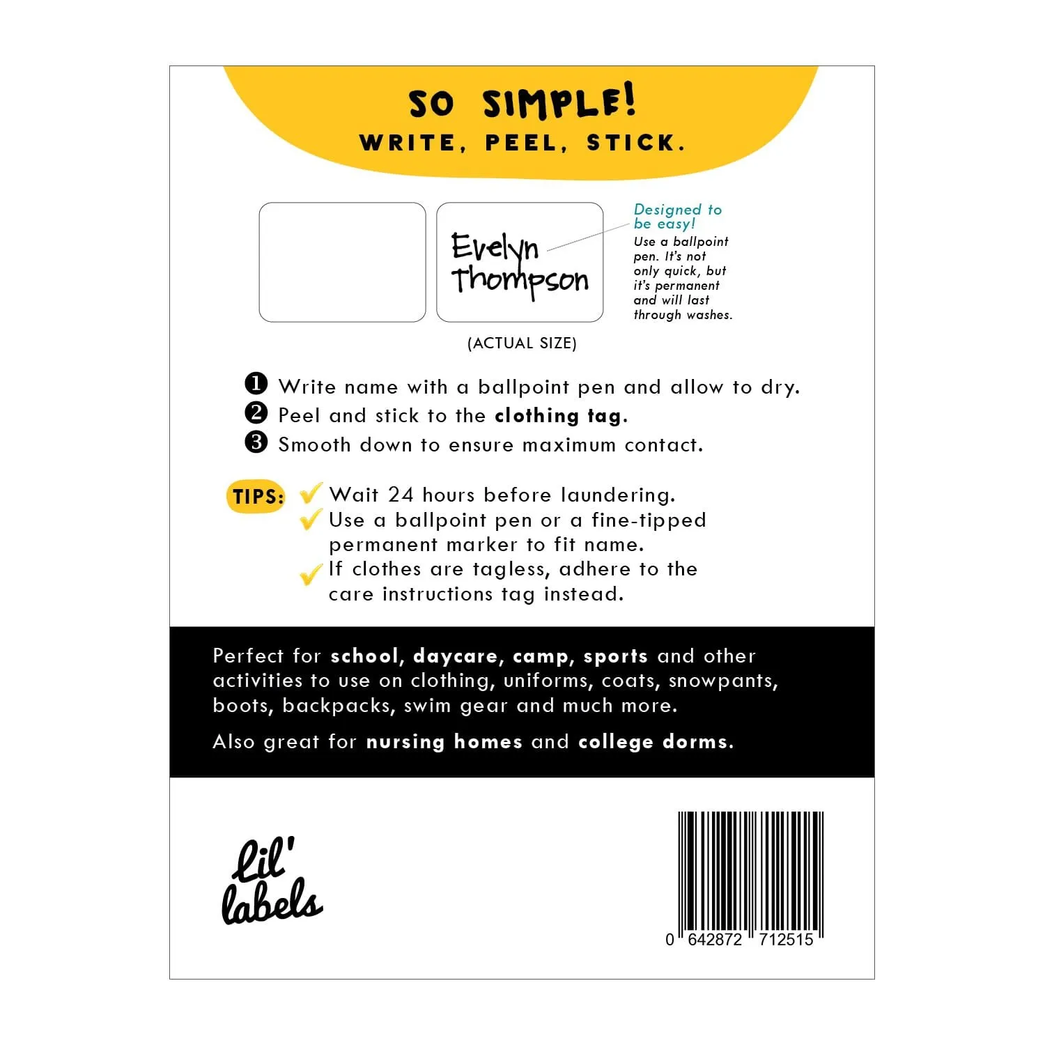 CLOTHING / FABRIC LABELS | Bright White
