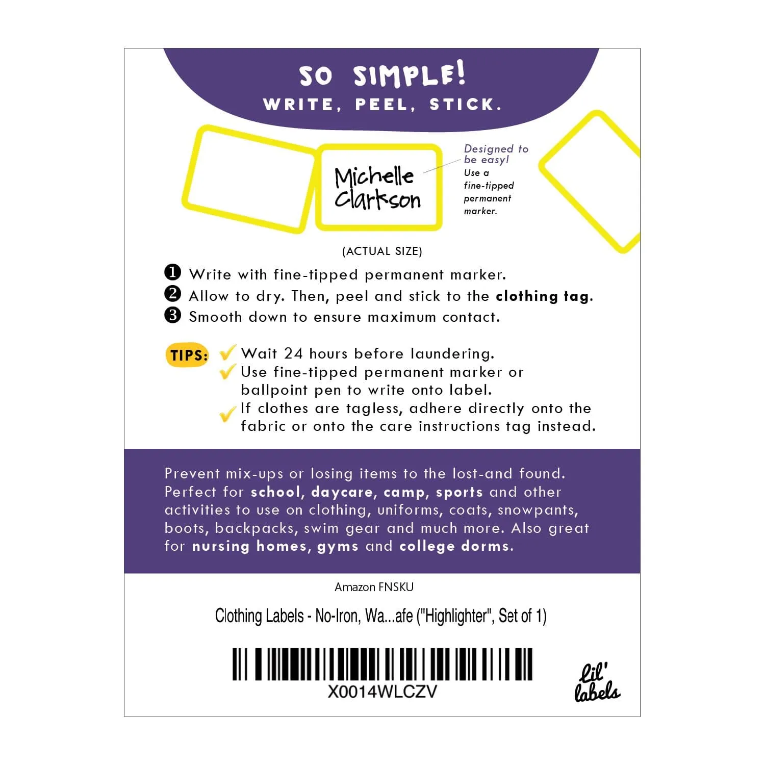 CLOTHING / FABRIC LABELS | Highlighter