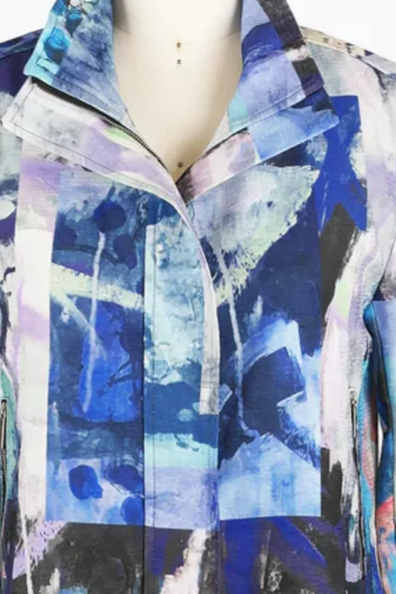 Damee Abstract Biker Jacket