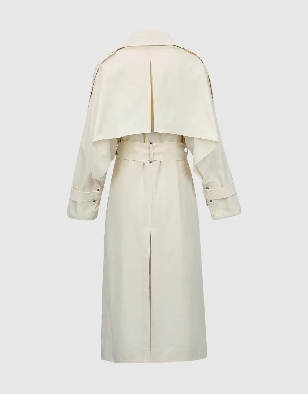 Double Breasted Notch Lapel Trench Coat