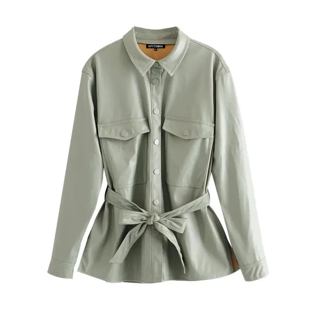 FAUX LEATHER JACKET