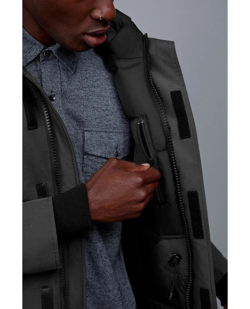 Langford Parka Black Disc Mens Graphite