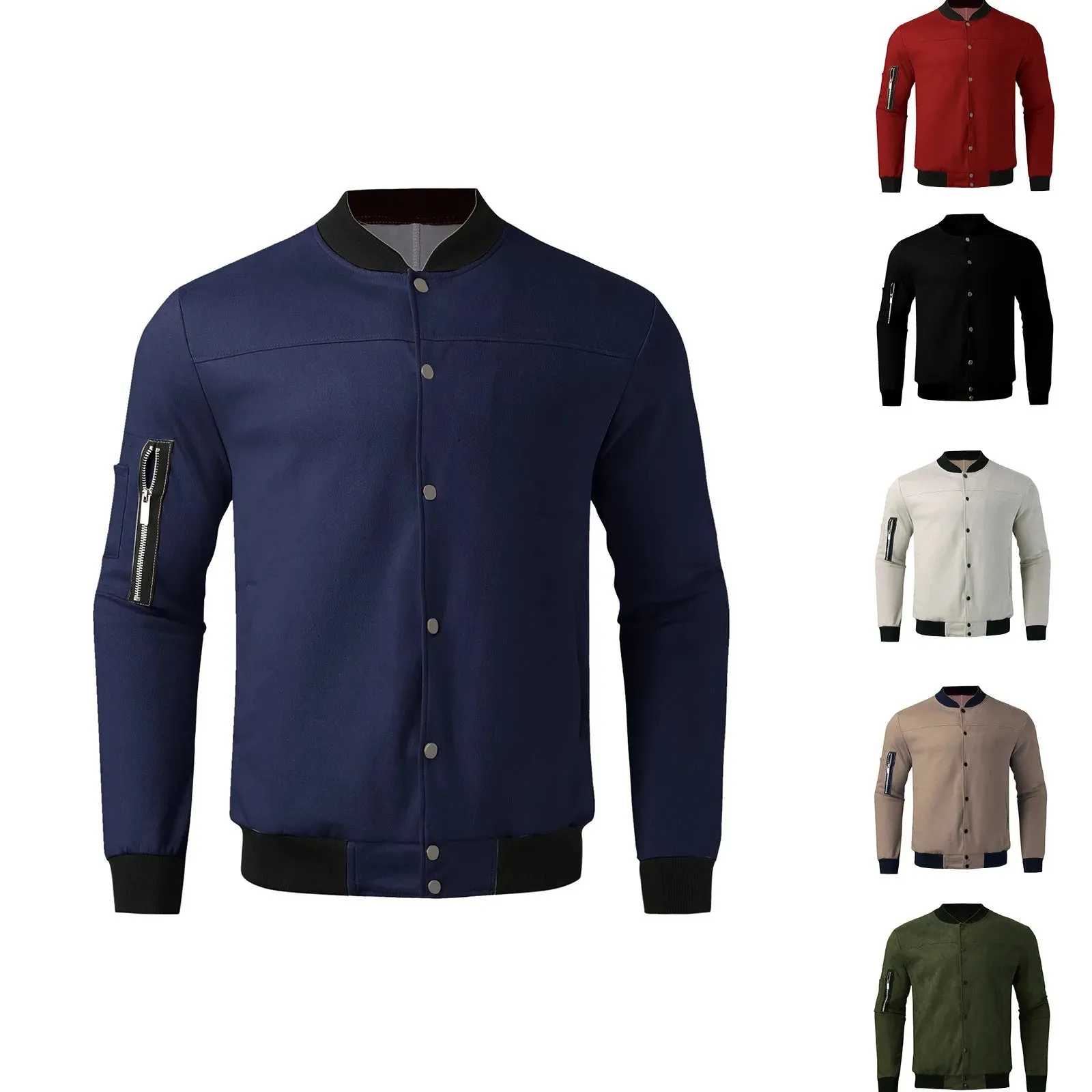 Mens Suede Bomber Leather Jackets Autumn And Winter Trend Street Loose Hip Hop Casual Outerwears Solid Button Up Trench Coat