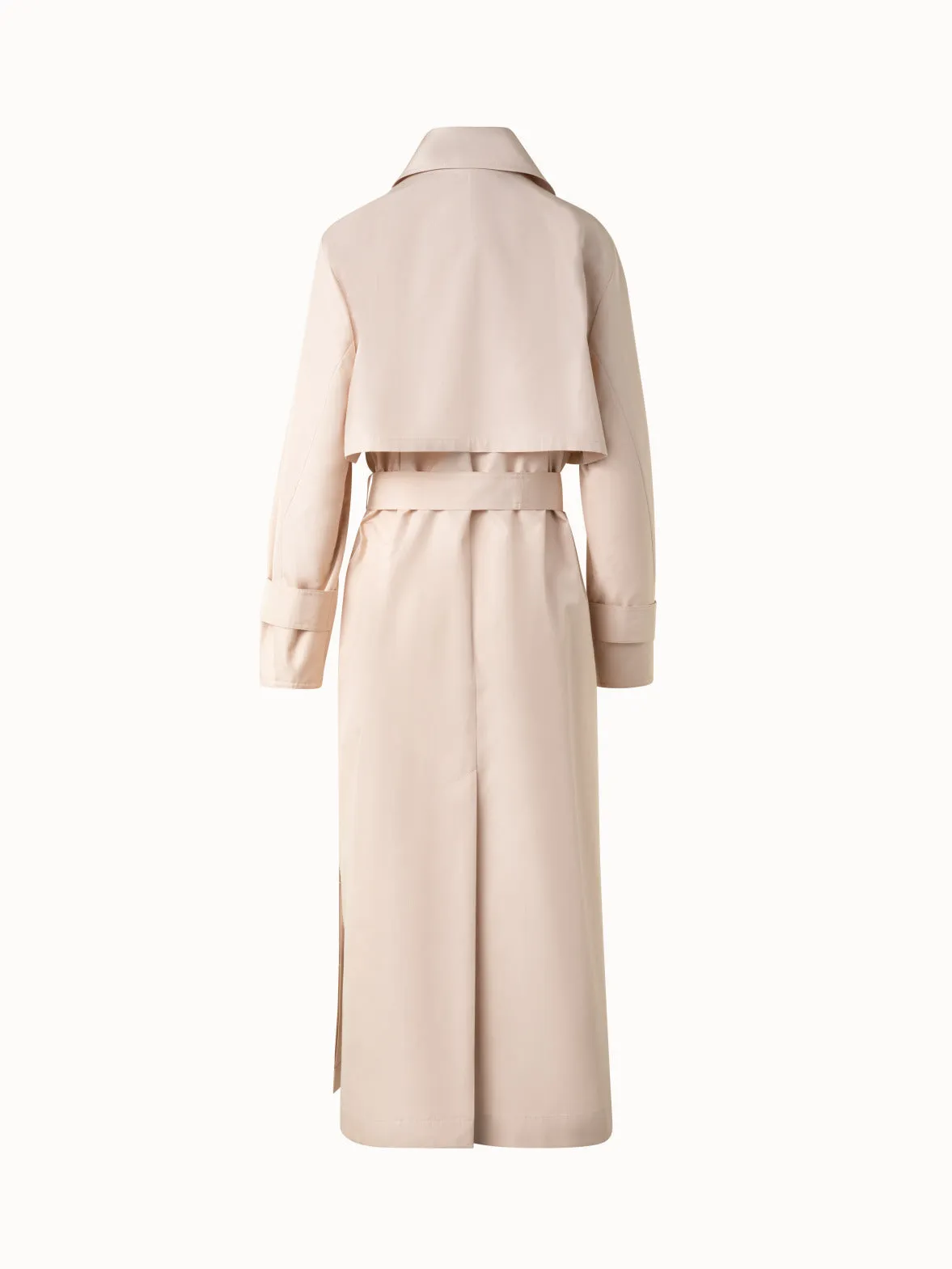 Oversized Trench Coat in Silk Taffeta