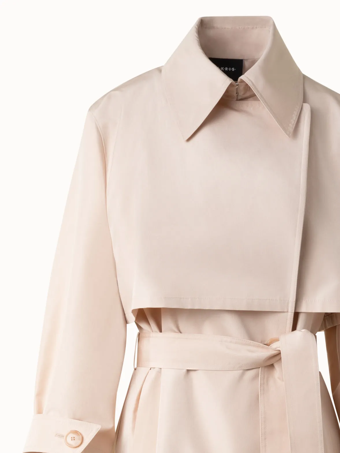 Oversized Trench Coat in Silk Taffeta