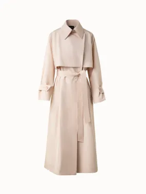 Oversized Trench Coat in Silk Taffeta
