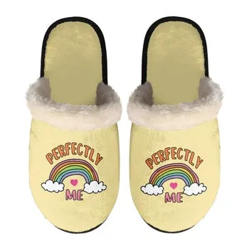 Rainbows Print on Demand Artwork Women's Fur Lined House Slippers