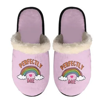 Rainbows Print on Demand Artwork Women's Fur Lined House Slippers