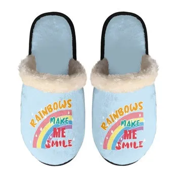 Rainbows Print on Demand Artwork Women's Fur Lined House Slippers