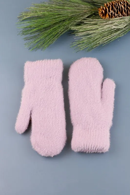 Soft Cozy Thick Plush Fur Lined Mittens