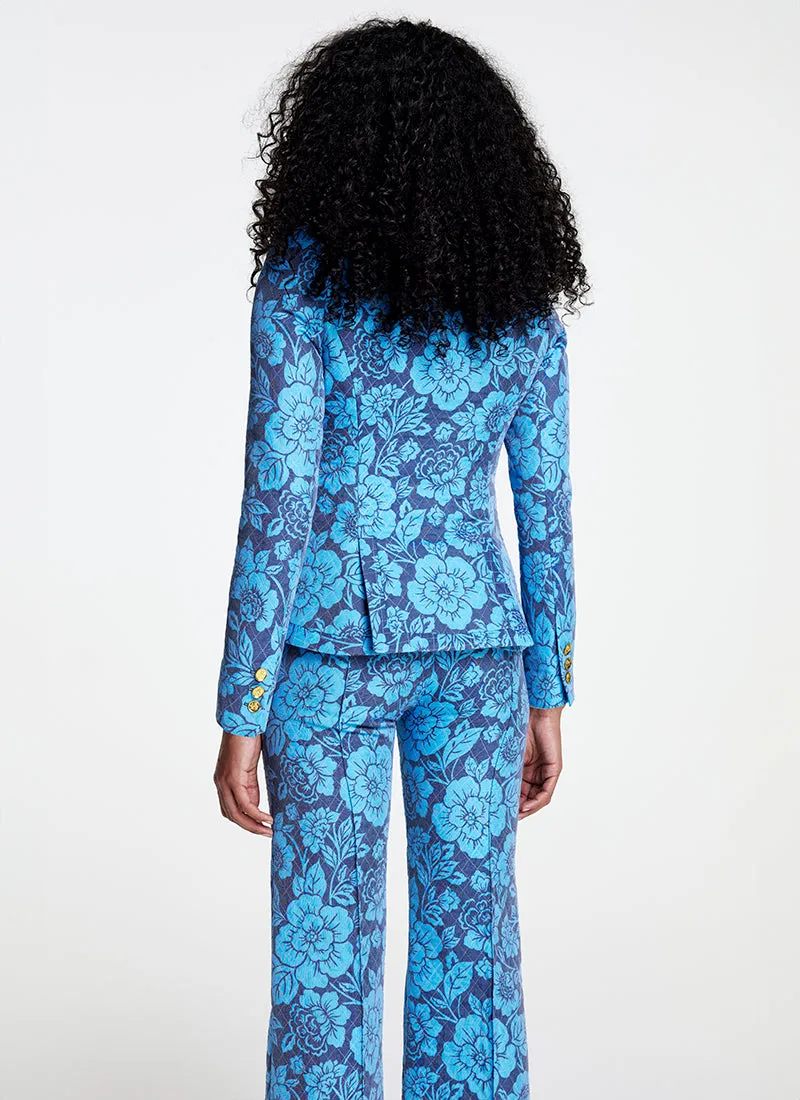 Taped Pouf Sleeve One Button Blazer