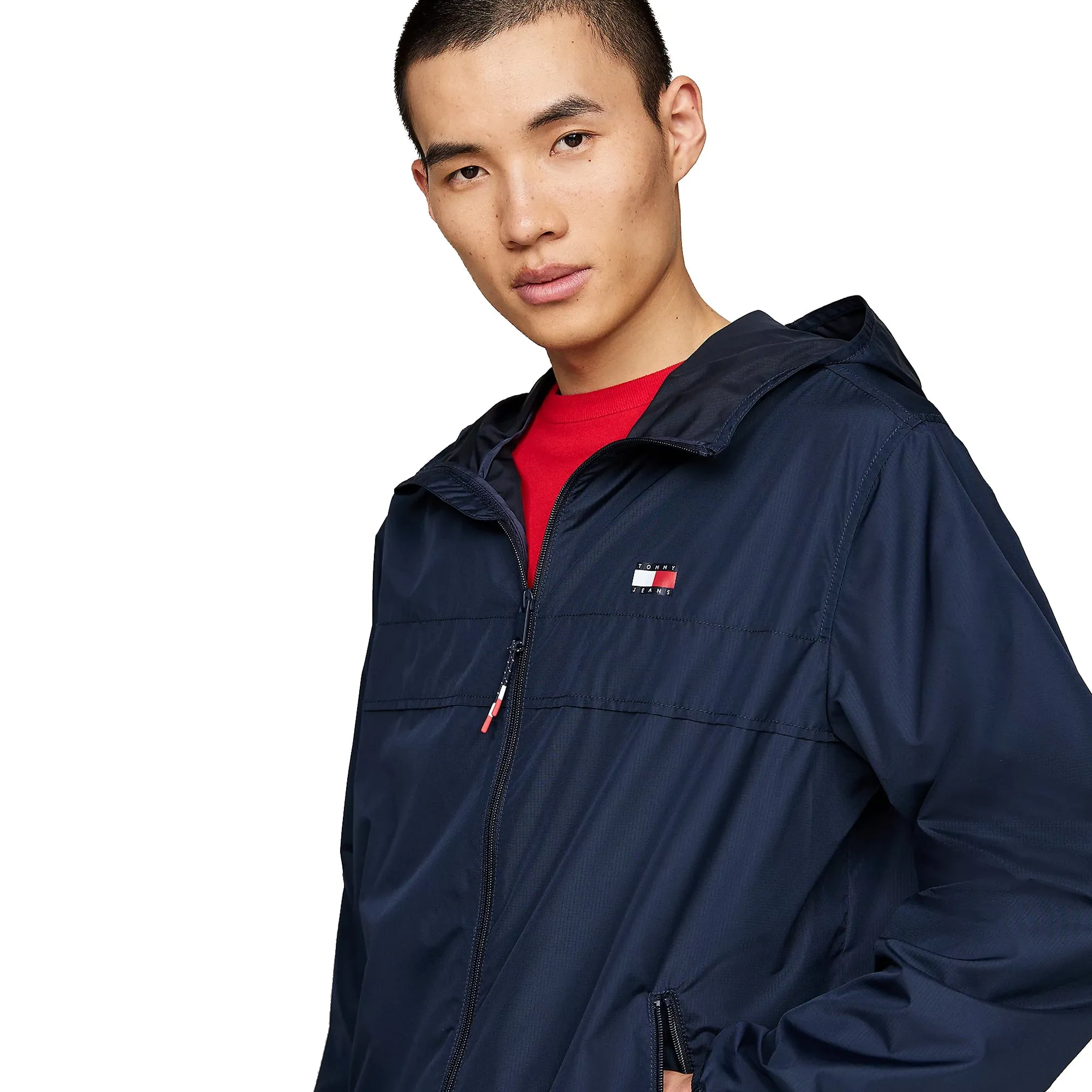 Tommy Jeans Lightweight Chicago Windbreaker Jacket Dark Night Navy
