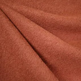 Vibrant Boiled Wool Coating Terracotta
