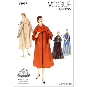 Vogue Pattern V1977 Misses' Coats