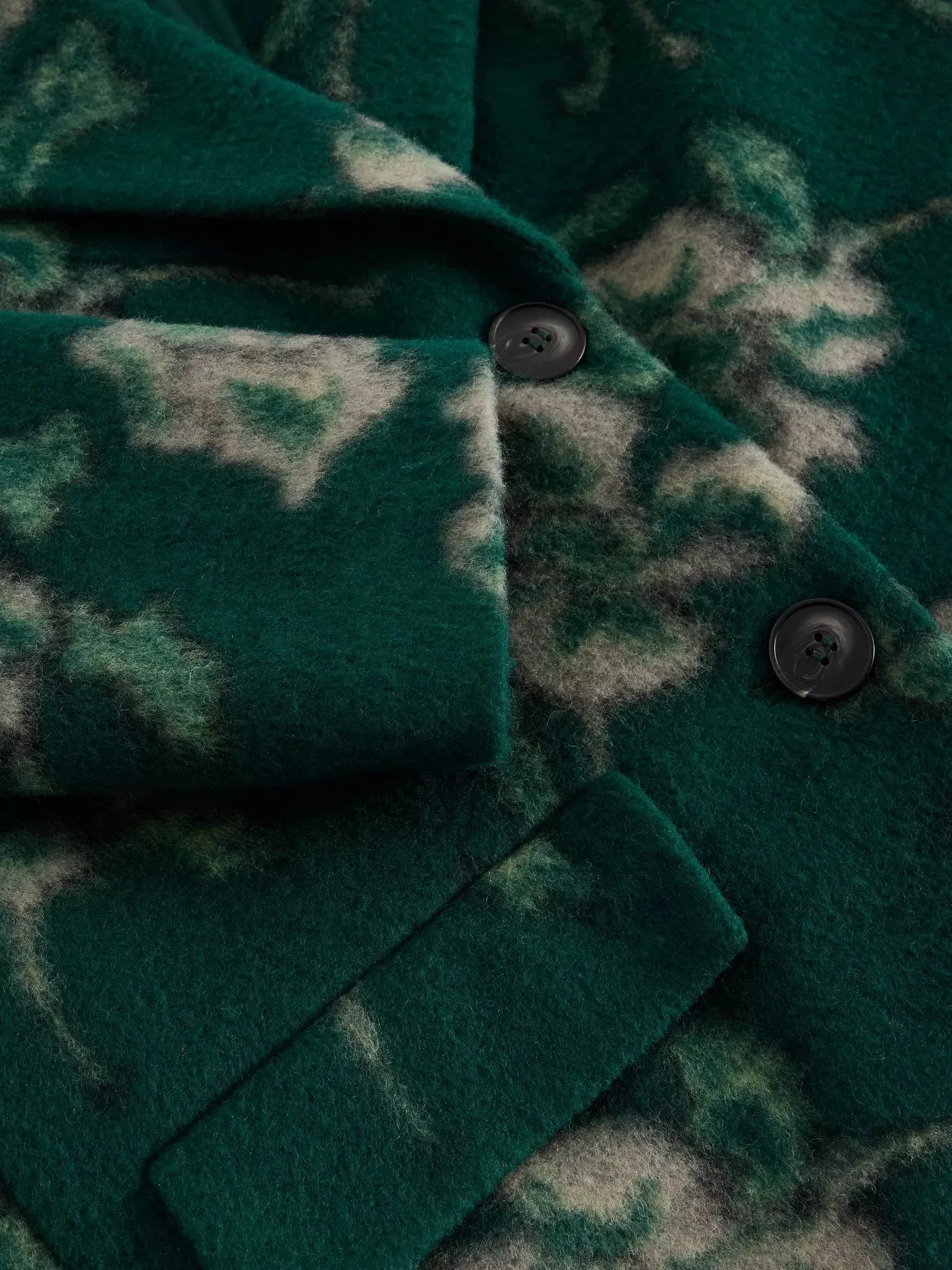 White Stuff Lara Floral Coat in Green