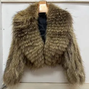 Women Winter Real (Raccoon) Fur Coat