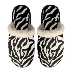 Zebra, Cheetah Print on Demand Artwork Women's Fur Lined House Slippers