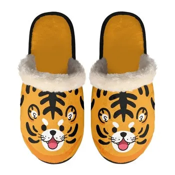 Zoo Animals Print on Demand Artwork Women's Fur Lined House Slippers